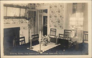 Campton New Hampshire NH Overnight Porches Dining Room RPPC Vintage Postcard