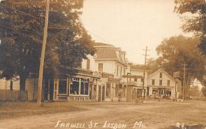 Lisbon ME Drug Store Ice Cream Room Railway Waiting Room Real Photo Postcard