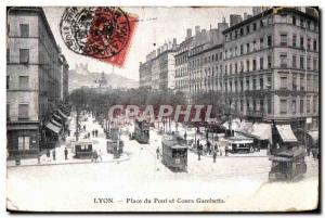 Old Postcard Lyon Place Gambetta Bridge Learning