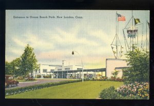 New London, Connecticut/CT Postcard,    Entrance To Ocean Beach Park