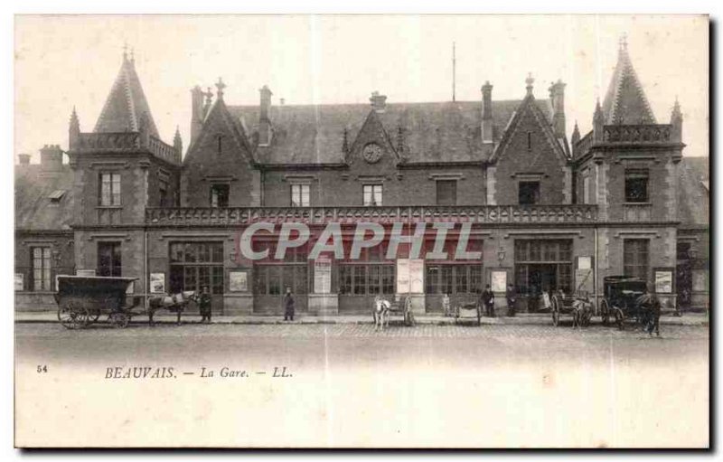 Old Postcard Beauvais Station