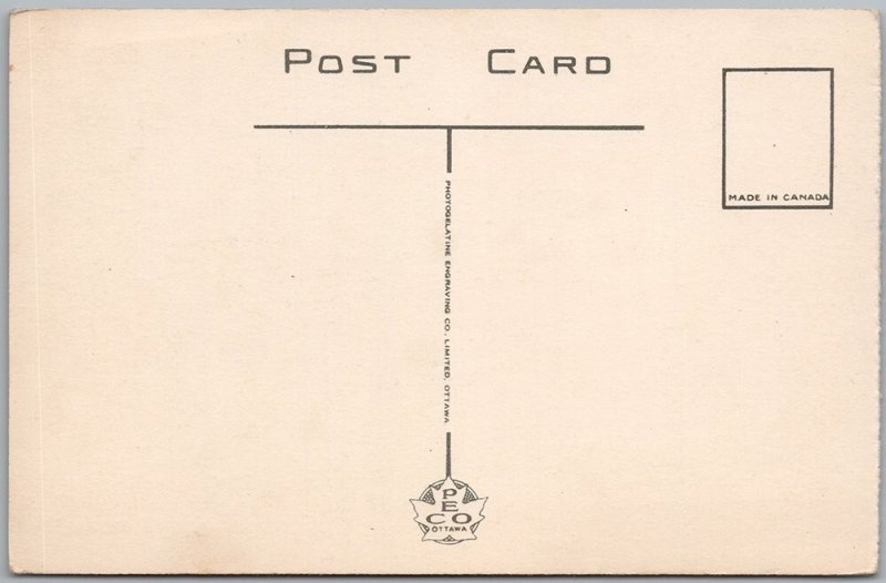 Gaspesian Ox Cart Boys Gaspe Quebec Postcard PECO H83