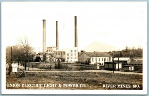 RIVER MINES MO UNION ELECTRIC LIGHT & POWER CO VINTAGE REAL PHOTO POSTCARD RPPC