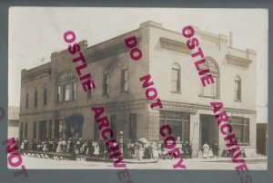 Lakota NORTH DAKOTA RPPC 1908 FARM LOANS BUILDING Post Office nr Devils Lake ND