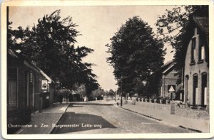 Netherlands Oostvoorne Aan Zee Burgemeester Lette Weg Vintage Postcard 09.08