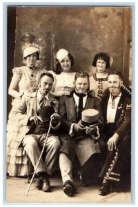 c1930's Royal Studio Traditional Costumes Fresno CA RPPC Photo Postcard