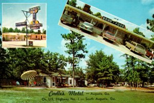 Augusta Georgia GA Cadle's Motel Restaurant Diner Postcard