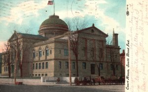 Vintage Postcard 1908 Courthouse Building Historic Landmark South Bend Indiana