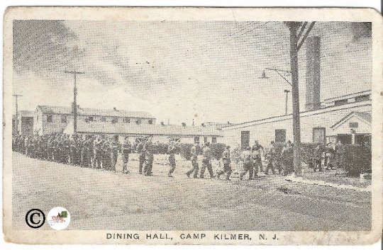 Dining Hall Camp Kilmer N.J. New Jersey Vintage Postcard White Border Military