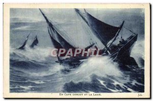 Postcard Old Boat Cape Sailboat standing and blade