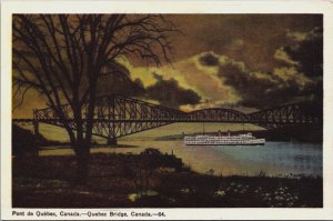 Canada Quebec Bridge Vintage Postcard C208