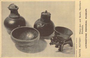 Native Pottery Rhodesia Water Jars Bowls Old Postcard