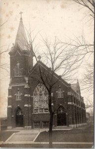 Des Moines Iowa IA View of Luther Memorial Church RPPC c1915 Postcard V14