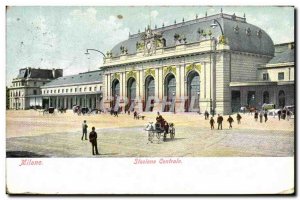 Old Postcard Milano Stazione Centrale