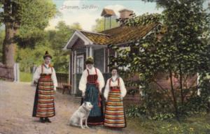 Sweden Skansen Soraker Local Women In Traditional Costume