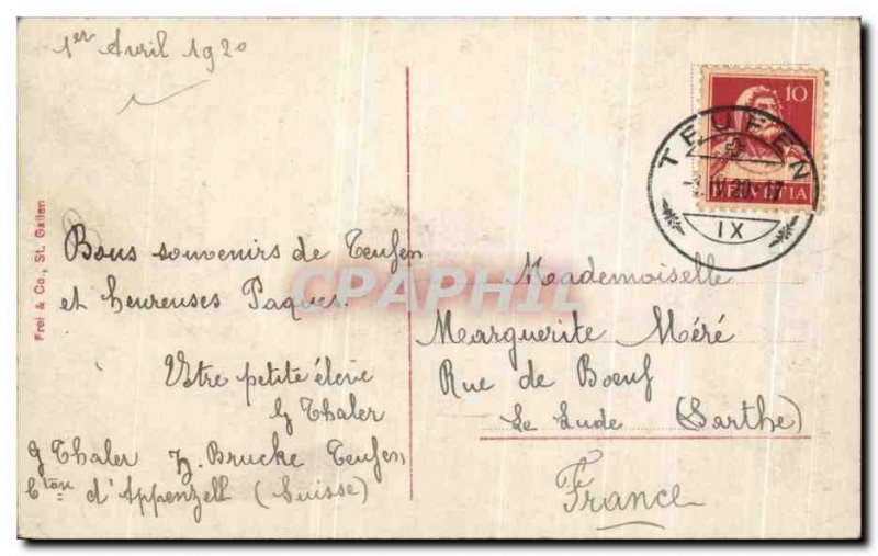 Old Postcard Fahlense Staubern m u Hohen Hausern Switzerland