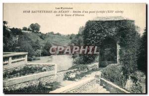 Old Postcard Remains of Sauveterre de Bearn & # 39un bridge castle on the Gav...