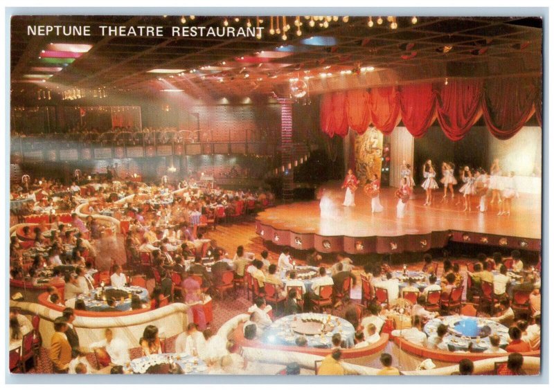 Singapore Postcard Neptune Theatre Restaurant Mandarin Singapore c1960's