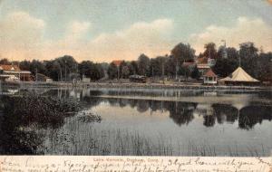 Danbury Connecticut Lake Kenosia Waterfront Antique Postcard K93100