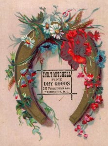 Jno. T. Mitchell Fine Dry Goods Washington, D.C Horseshoe Wrapped in Flowers P49