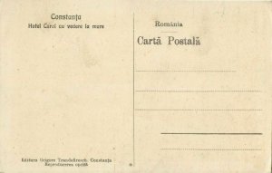 romania, CONSTANȚA, Hotel Carol cu vedere la Mare (1920s) Postcard