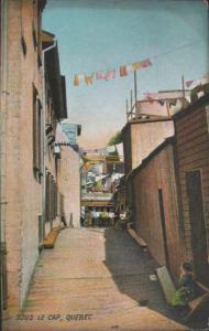 Sous Le Cap Quebec Street Scene c1910 Postcard