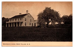 1917 Wentworth Lodge, Derry Village, NH Postcard