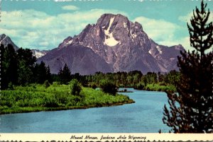 Wyoming Jackson Hole Mount Moran From Snake River