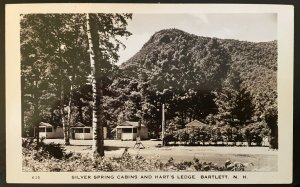 Vintage Postcard 1930's Silver Spring Cabins, Hart's Ledge, Bartlett, NH (RPPC)