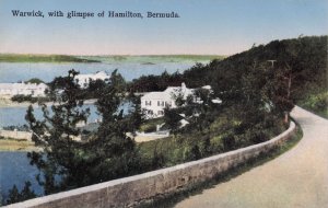 Warwick With Glimpse Of Hamilton Bermuda Old Havana Postcard