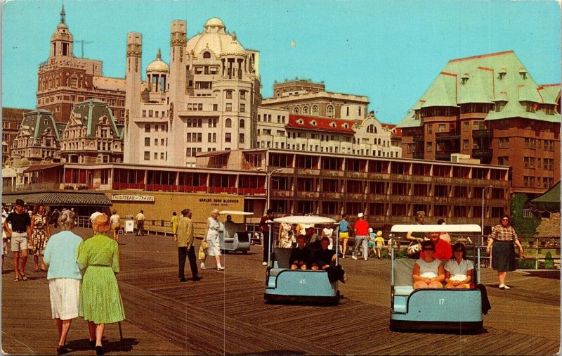 Rolling Chairs Atlantic City New Jersey NJ Visitors City View Postcard Unused 