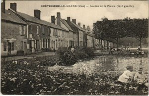 CPA CREVECOEUR-le-GRAND - Avenue de la Prairie (130002)