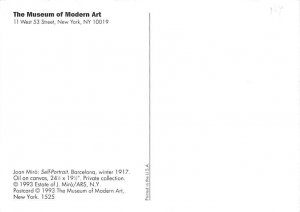 Joan Miro   Art Continental Size: Approx 4 X 6 inches (15 cm X 10.5 cm) Postcard