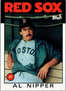 1986 Topps Baseball Card Al Nipper Boston Red Sox sk2624