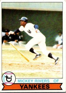 1979 Topps Baseball Card Mickey Rivers New York Yankees