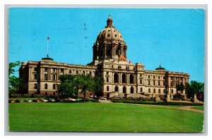 Vintage 1957 Postcard Minnesota State Capitol Building & Grounds St. Paul MN