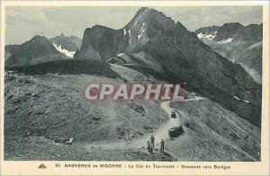 Old Postcard Bagneres de Bigorre cervical descent towards Tourmalet bareges