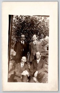 RPPC The Middle Aged Men of the Family c1910 Postcard C23