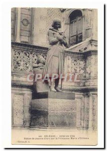 Orleans Postcard Old City Hall Statue of Jeanne d & # 39aarc by Princess Mari...