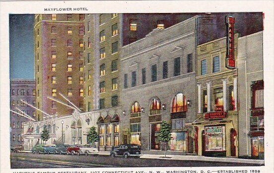 Mayflower Hotel Harveys Famous Restaurant 1107 Connecticut Avenue North West ...