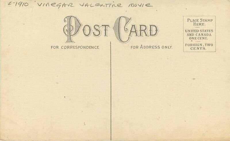 Artist impression C-1910 Vinegar Valentine Movie #580 Postcard 21-5074 