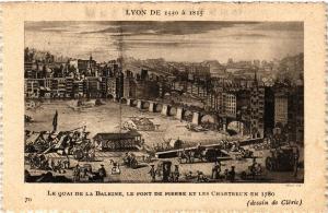 CPA LYON Le quai de la Baleine Le Pont de Pierre et les Chartreux (442869)