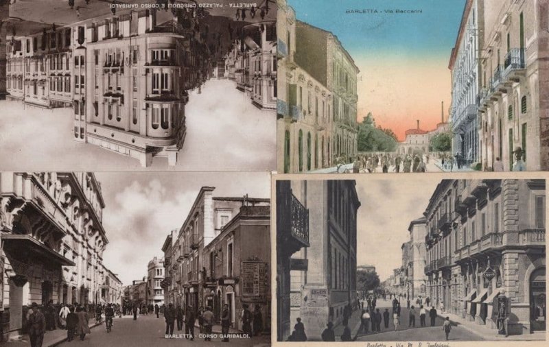 Barletta Baccarini Early Colour & Real Photo 4x Italian Postcard s