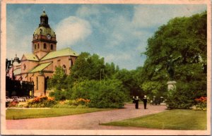 Sweden Stockholm Karl XII Torg o Jakobs Kyrka Vintage Postcard 09.64