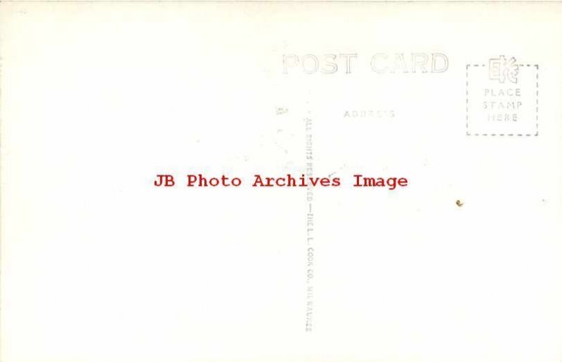 IA, Cedar Falls, Iowa, RPPC, Post Office Building, Entrance, Cook Photo No 599