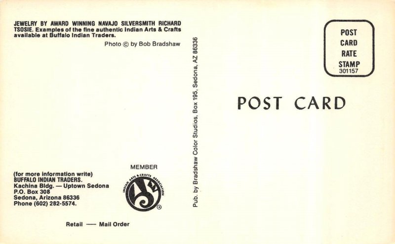 Sedona, AZ Arizona  NAVAJO SILVERSMITH TSOSIE JEWELERY~Buffalo Indian Traders AD