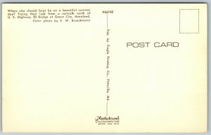 U. S. Highway 50 Bridge at Ocean City, MD - Postcard 