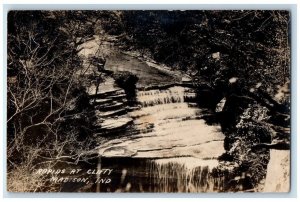 c1930's Rapids At Clifty Waterfall View Madison IN RPPC Photo Unposted Postcard