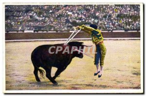 Old Postcard Bullfight Bullfight Banderillas