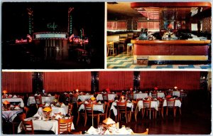 1950s New Cafe Charmant Juarez Mexico Inside View Postcard F223